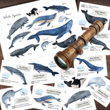 Montessori Inspired Whale Study Whales of the World Poster and Info Cards *10 Species*