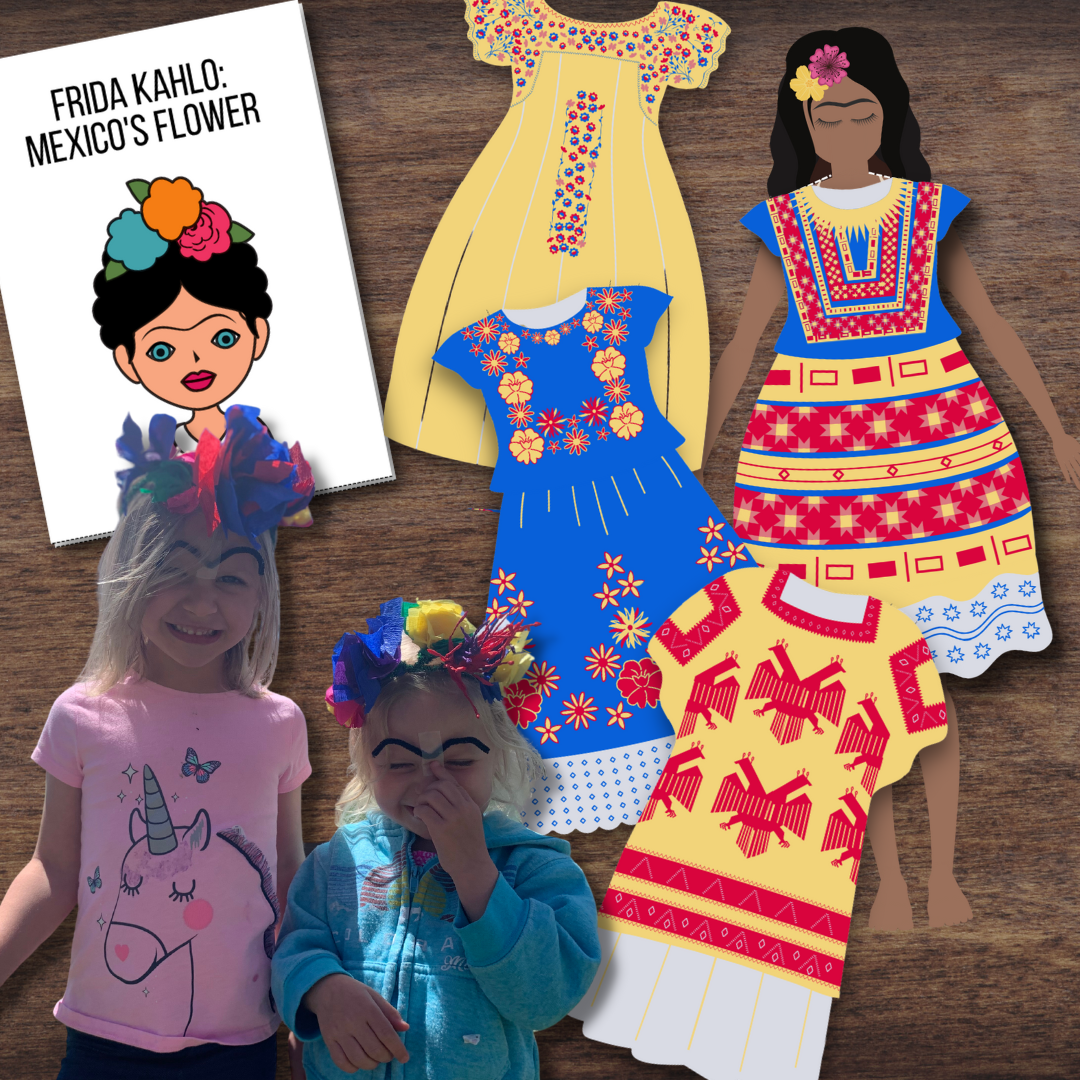 FRIDA Kahlo Mexican Artist Story Paper Doll, Flower Craft & Art Study –  Savy Activities