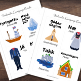 Full Color Icelandic Language Phrase Flashcards Cards ICELAND Educational