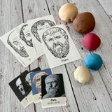 Ancient Greek GREECE Philosophers PLATO (Play-Dough) Mats w/Color Info Cards