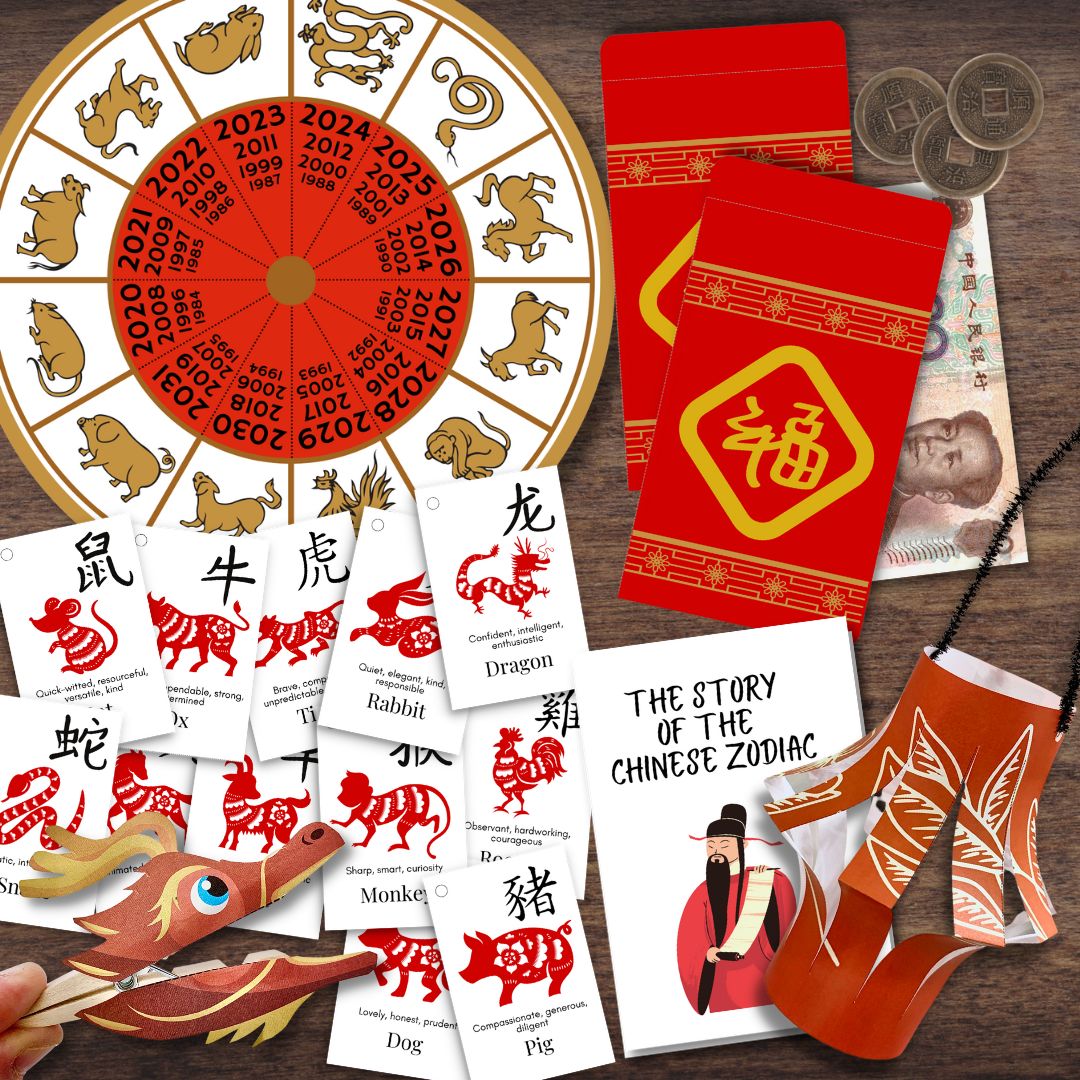 lunar new year chinese asia activities crafts & printables bundle