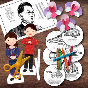 SINGAPORE Asia Country Transportation, HBD, Art, Games, Kompang Drum, Violation Math +More