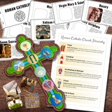Roman Catholic Seven Sacraments Craft, Mini-Book & Holy Order Hierarchy Poster