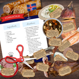 ICELAND Icelandic Food Info Cards w/Full Color Illustrations *12 Varieties*