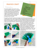 PEACOCK Peafowl Bird Craft w/Printable Pieces & Step-by-Step Instructions