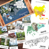 SINGAPORE Asia Country Geography Landmarks, Planning & Administrative Districts, Map Continent Pinning