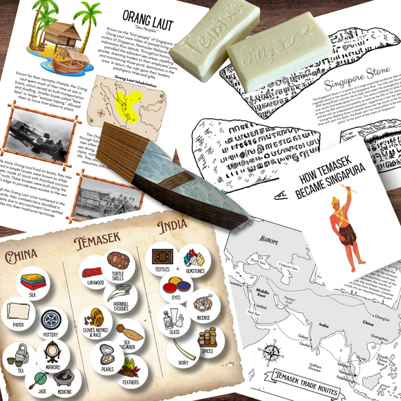 Ancient Temasek SINGAPORE Asian Study | Orang Laut Peoples | Sampan Kajang Model