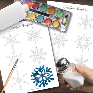 *Freebie* Snowflake Salt Art - Printable Patterns & Step-by-Step Instructions!