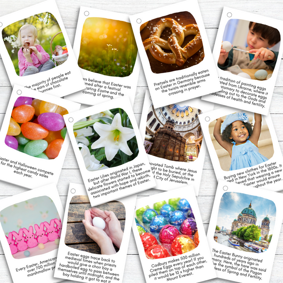 Full Color EASTER Fun Fact Cards - Learn History & Trivia of this Holiday!