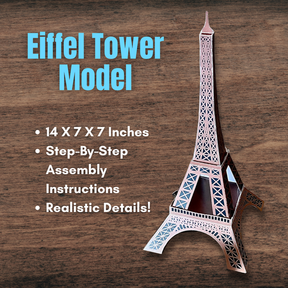 3D Paper Model FRANCE Paris EIFFEL TOWER Landmark Diorama *Realistic* w/Assembly Instructions!
