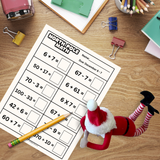 Holiday ELF Prop 67 Themed Math Homework Scene - Fun Christmas Activity!