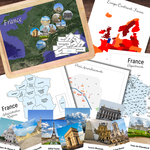 FRANCE Europe Geography Landmark City Interactive Map Pinning Posts & Cards