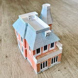 Victorian Old Granville Bailey "It's a Wonderful Life" Inspired 3D Paper House Model Diorama w/Instructions