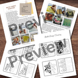 INDONESIA Asia Traditional BATIK Fabric Process Art Activity & Design Tracing Cards