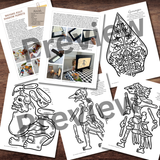 Indonesian WEYANG KULIT Shadow Puppets Craft Activity | 4 Puppet Designs + Theater