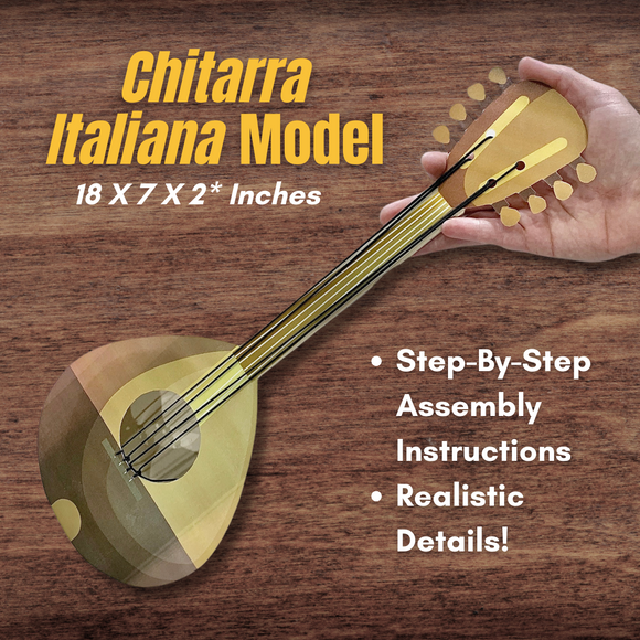 Italian Chitarra Italiana Lute Style Baroque Stringed Instrument 3D Model