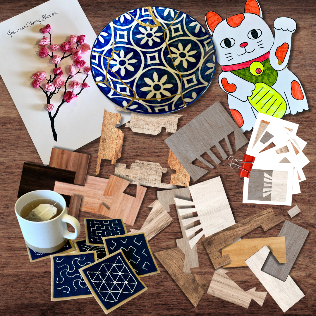 Japanese Craft Layout JAPAN Japanese Asian Artisan Crafts & Activities | Sashiko, Sashimono ...