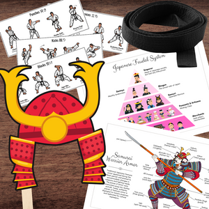 Ancient JAPAN Feudal Japanese Hierarchy Samurai Helmet Craft Karate Positions Flashcards