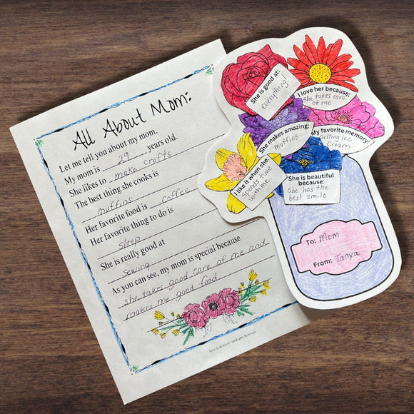 Mother's Day Compliment Bouquet Craft & All About Mom Keepsake