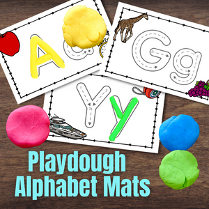 Alphabet Tracing PLAY DOUGH Playdough A-Z Mats *Upper & Lower Case*