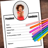 *FREEBIE* American USA Presidents Coloring Info Pages w/Fill-in-the-Blanks | 45 Persons +Candidate Poster