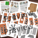 Victorian Old Granville Bailey "It's a Wonderful Life" Inspired 3D Paper House Model Diorama w/Instructions