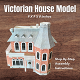 Victorian Old Granville Bailey "It's a Wonderful Life" Inspired 3D Paper House Model Diorama w/Instructions