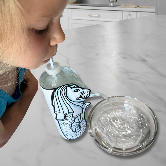 SINGAPORE Merlion Pressure Powered Fountain *Working* Science Experiment w/Instructions
