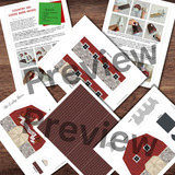 Country "White Christmas" Ski Lodge Barn Inspired 3D Paper House Model Diorama w/Instructions