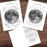 Montessori-Inspired MOON Geography Labeling Activity w/Near Side View