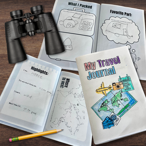 Illustrated Children's Adventure Travel Trip Journal *14 Pages*