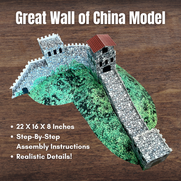 GREAT WALL of China 3D Paper Model Diorama *Realistic* w/Assembly Instructions!