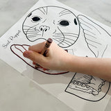 Preschool/Kindergarten FUR SEAL Paper Bag Puppet Craft w/Instructions