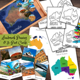 AUSTRALIA Oceania Unit Study Cultural Studies Educational Bundle 99 Pages Themed Activities