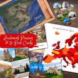 SPAIN España Geography Landmark City Interactive Map Pinning Provinces History