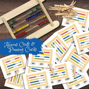 ABACUS Counting Craft Numbers Clip Cards | Ancient Calculator