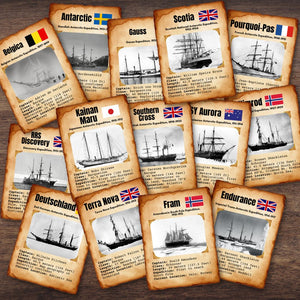 Heroic Age ANTARCTICA Exploration Info Cards Captain Ship Outcomes