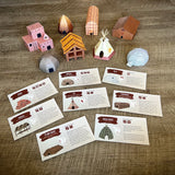 NATIVE AMERICAN Shelter Dwellings 3D Paper Models - 8 Different Designs! w/Info Cards & Instructions