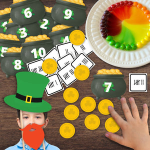 ST. PATRICK'S DAY Pot of Gold Counting Math Leprechaun Photo Prop Maze