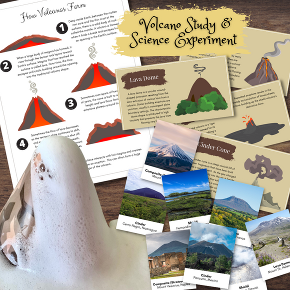 Hands-on Interactive Volcano Bundle Study - Learn Types, Formation and Famous Volcanos of the World.