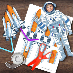 SPACE Air-Powered Straw ROCKET Science Activity & Astronaut Craft Printable *STEM Activity*