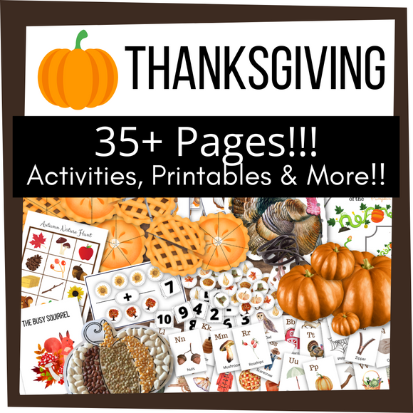 Thanksgiving Bundle | Fall Autumn Themed Math Vocabulary Reading Hands-on Crafts